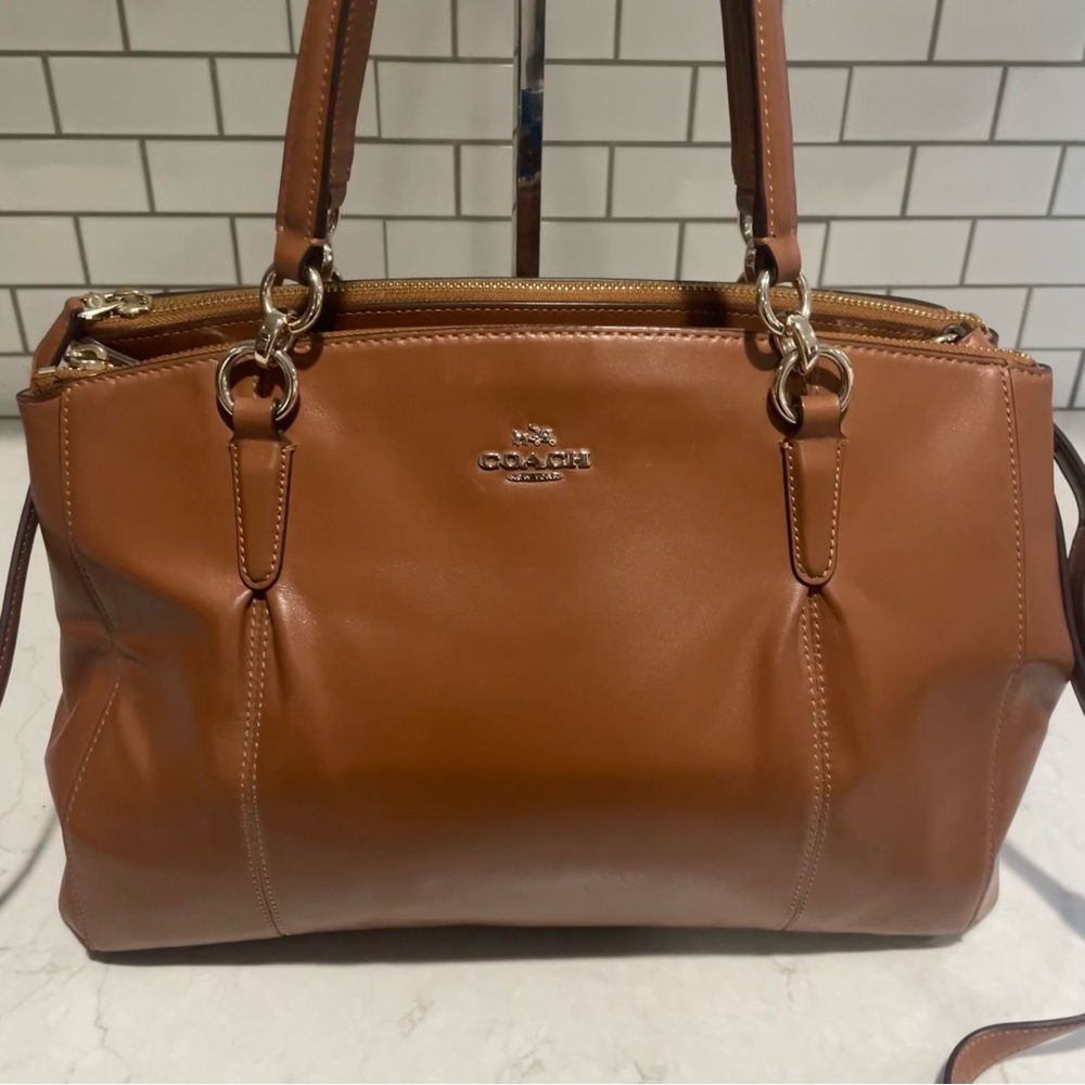 Coach Brown Leather Tote Bag